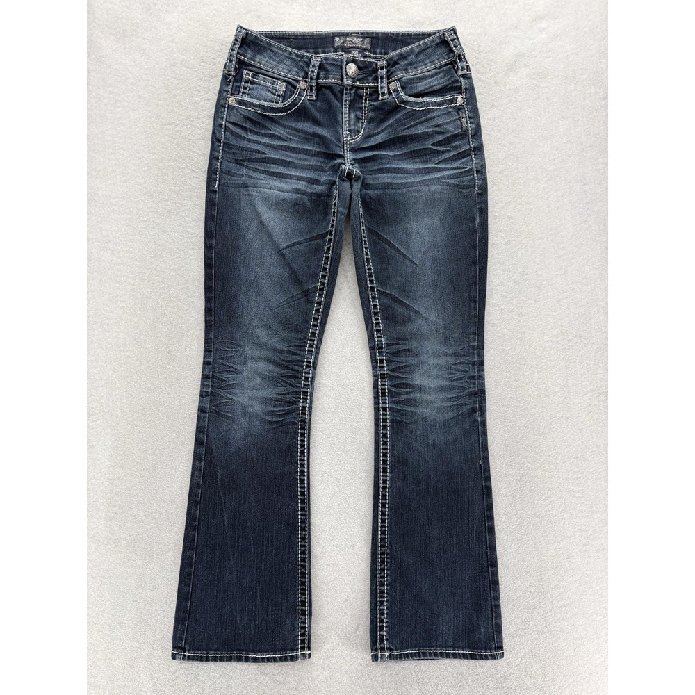 Silver Jeans Aiko Bootcut Jeans Womens 28x31 Blue Med Wash Mid Rise Stretch Y2K